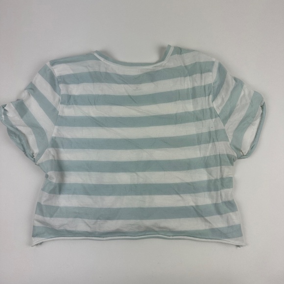 Pacsun Basics Crop Top Tshirt Womens Medium Blue White Striped - Picture 7 of 7